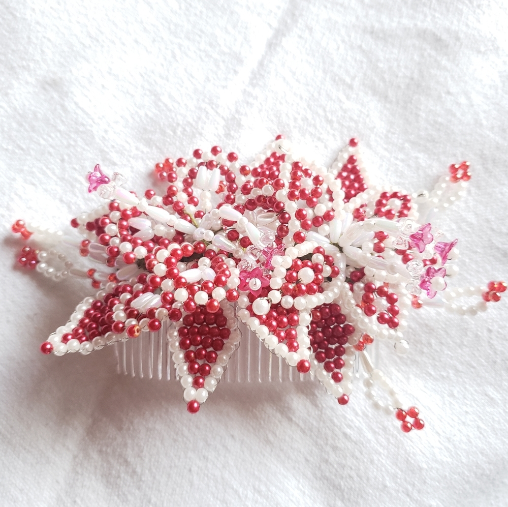 Custom Handmade Flowers Beads Hair Accessory …